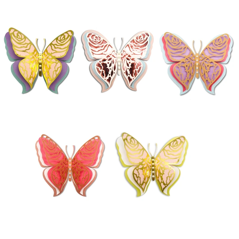3D стена для наклейки с бабочками, обои с блестками, наклейка с изображением насекомых, наклейки с наклейками для детской комнаты, классной комнаты, свадьбы