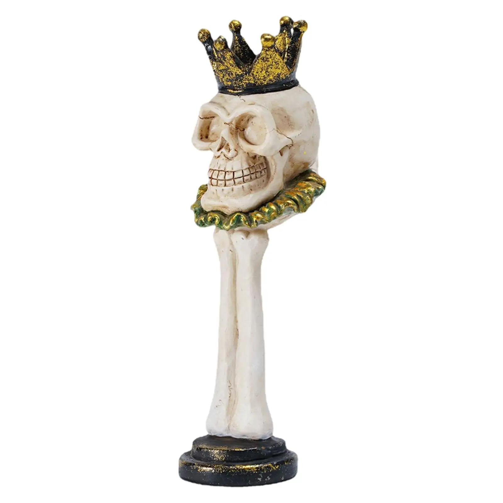 Статуэтка в виде черепа в винтажном стиле, подсвечник, подставка-статуэтка для полки дома и барной столешницы