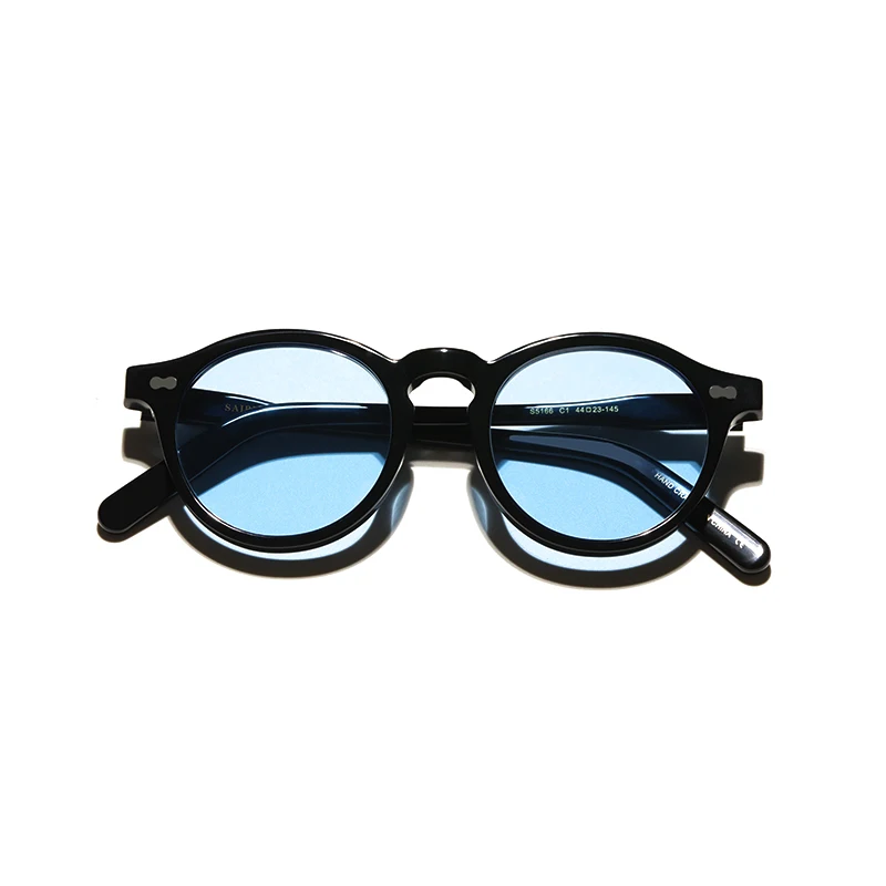 Круглые цветные линзы Vingtage Солнцезащитные очки мужские ацетатные очки UV400 для кемпинга, пешего туризма, рыбалки, женские модные СОЛНЦЕЗАЩИТНЫЕ ОЧКИ