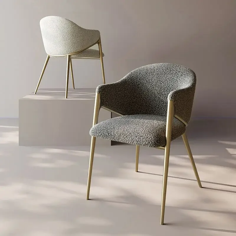 Минималистичный Удобный обеденный стул в скандинавском стиле, металлический, белый, для вечеринки, для спальни, гостиничный стул, дизайнерская кухонная мебель Muebles с низкой спинкой