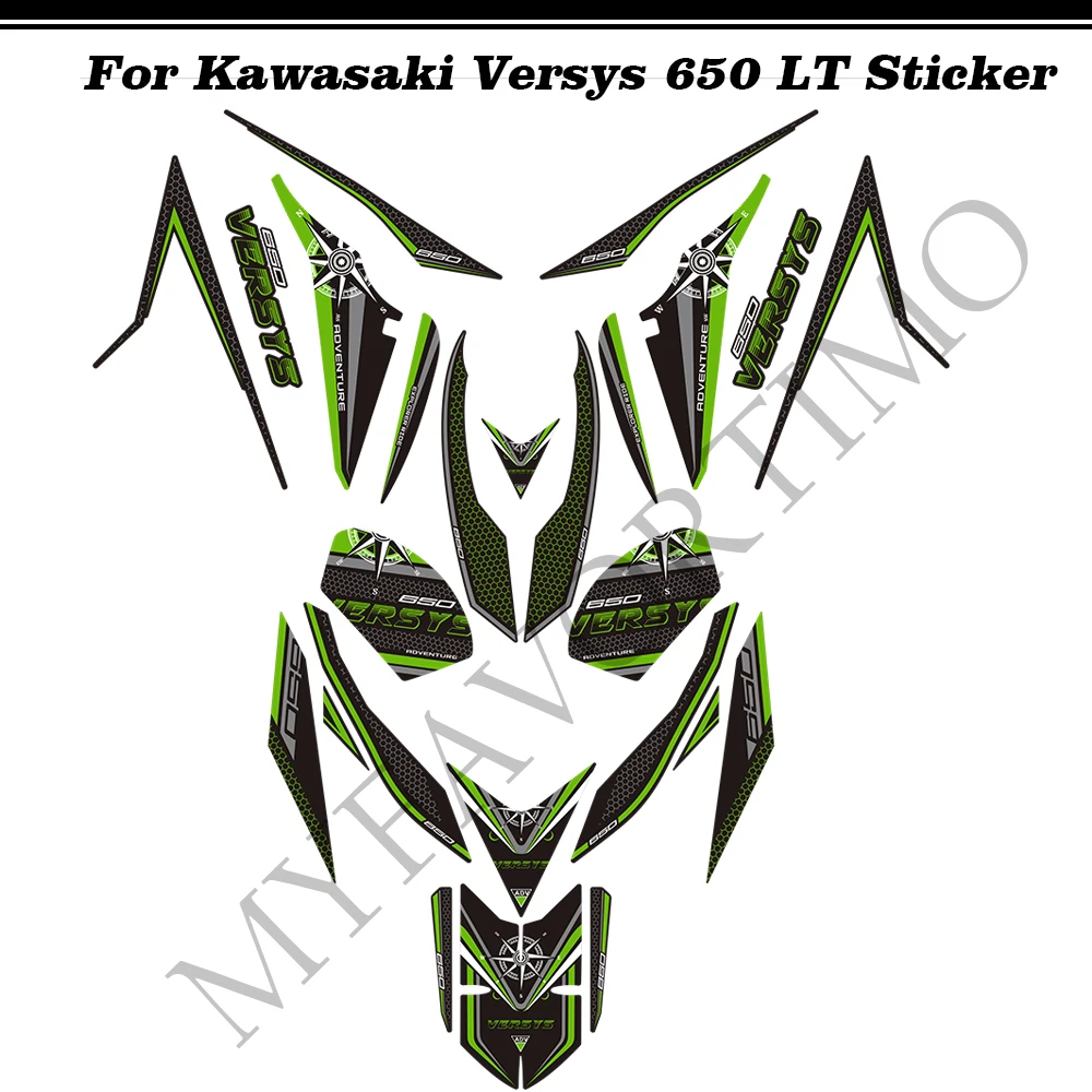 Наклейки на бак мотоцикла, наклейки для Kawasaki Versys 650 LT Touring Protector Kit, Ветрозащитное стекло на коленях, Ветровое стекло