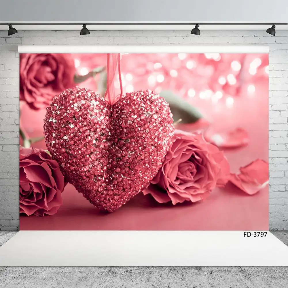 Красные сердечки, цветы, боке, фотофоны с компьютерной печатью, фон для фотосъемки для влюбленных на свадьбу, Фотофон на День Святого Валентина