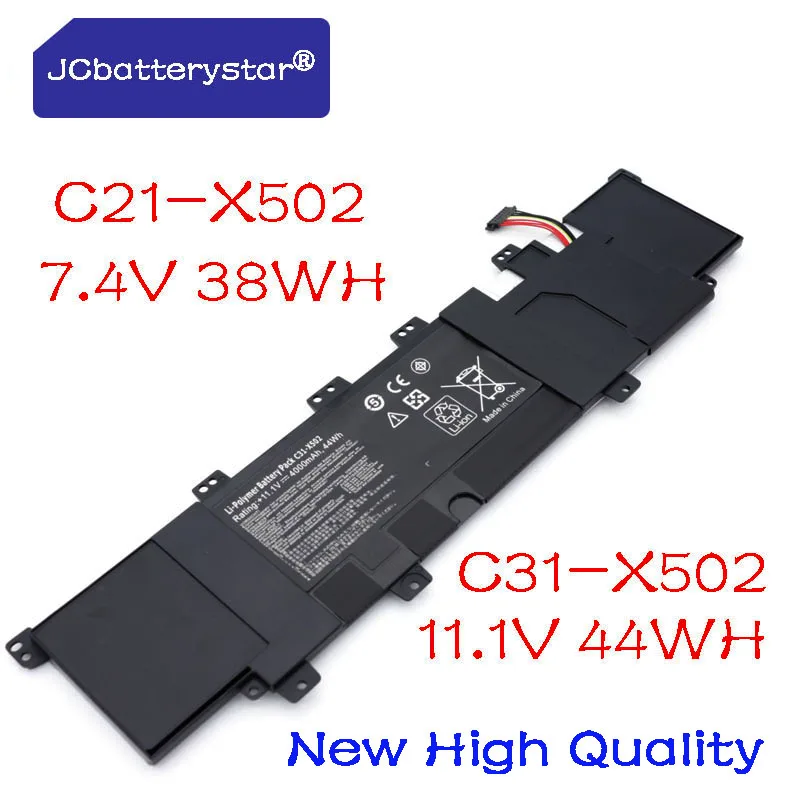 JCbatterystar Новый Оригинальный Аккумулятор C31-X502 Для ASUS VivoBook X502 X502c X502ca S500C S500CA PU500C PU500CA 11,1 V 44WH C21-X502