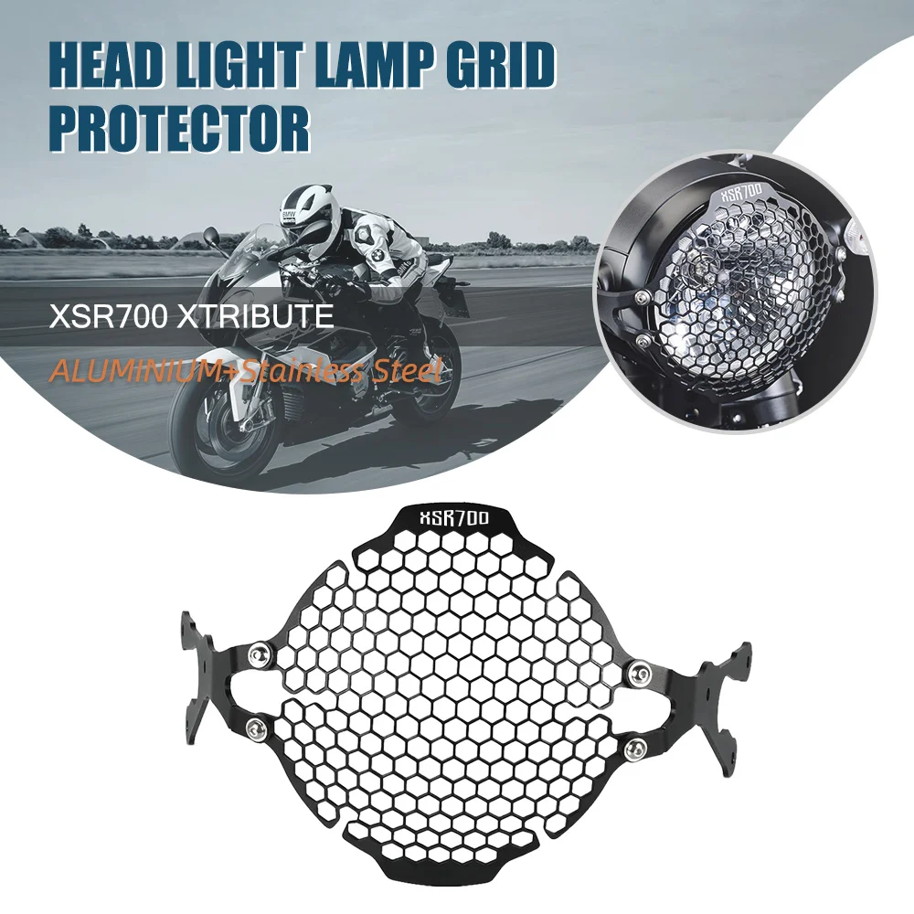 Для Yamaha XSR700 XTribute 2018 2019 2020 Мотоциклетная винтажная защитная фара в стиле ретро, решетка головного света, крышка лампы XSR 700