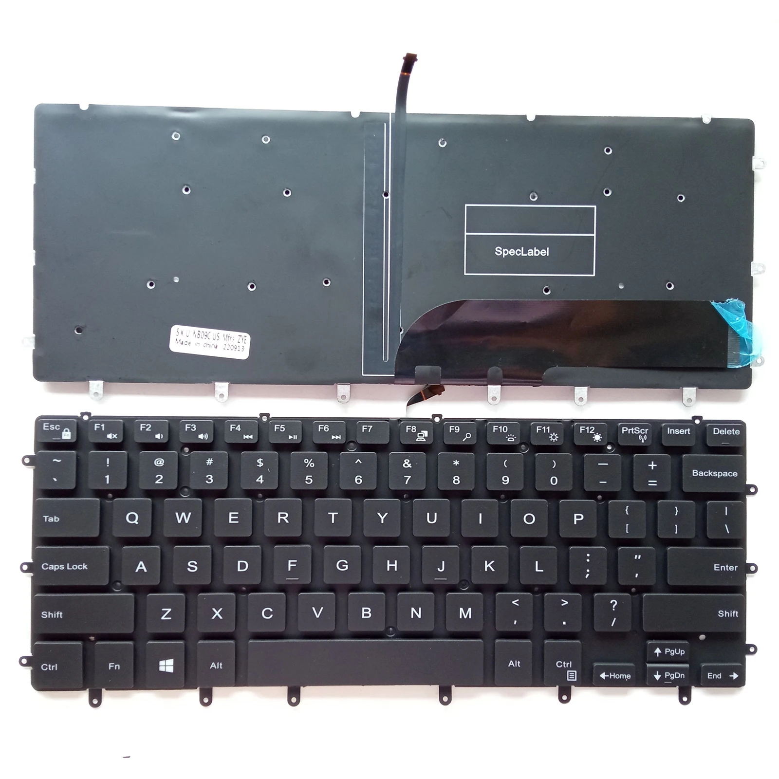Новинка для клавиатуры Dell XPS 15 9550 9560 9570 США Blackit Черный БЕЗ рамки