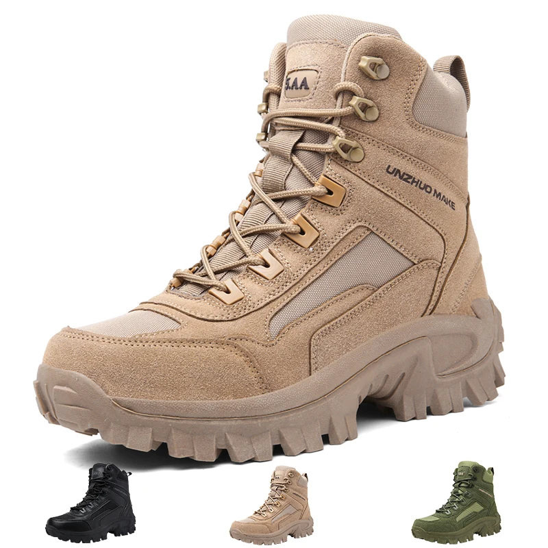 Мужские тактические ботинки армейские ботинки Мужские с боковой молнией Военная обувь Армейские ботинки Мужские уличные военные ботинки Мужская защитная обувь