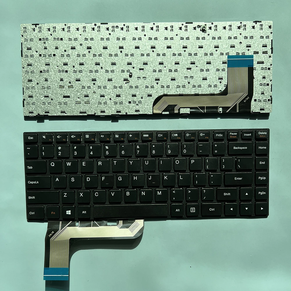Клавиатура XIN US для ноутбука LENOVO Ideapad 100-14 100-14IBY на английском языке с рамкой черного цвета