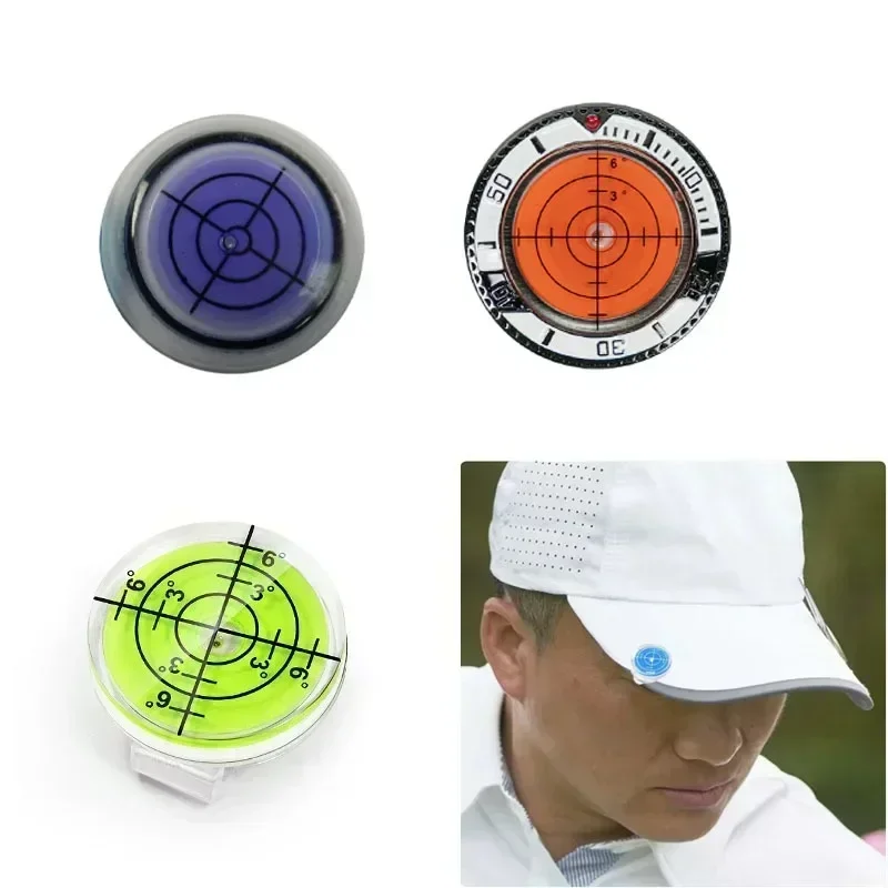 Маркер для измерения наклона мяча для гольфа, считывающий уровень наклона с магнитным зажимом для шляпы для гольфа, Синий Фиолетовый Оранжевый Красный, учебные пособия для гольфа