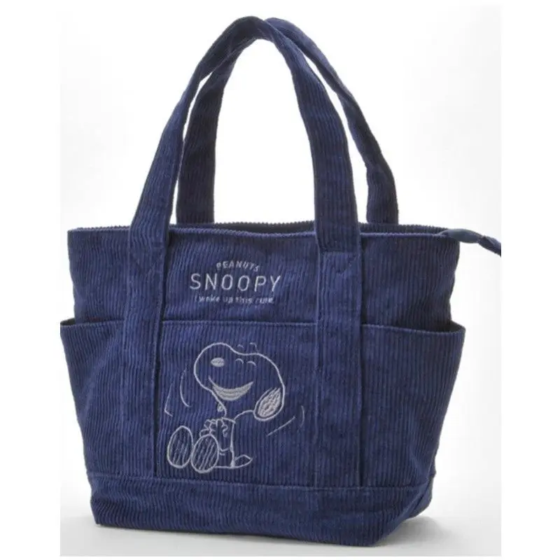 Snoopy Japanese Осень Зима High Beauty Новые Повседневные Универсальные многослойные Студенческие Вельветовые сумки большой емкости
