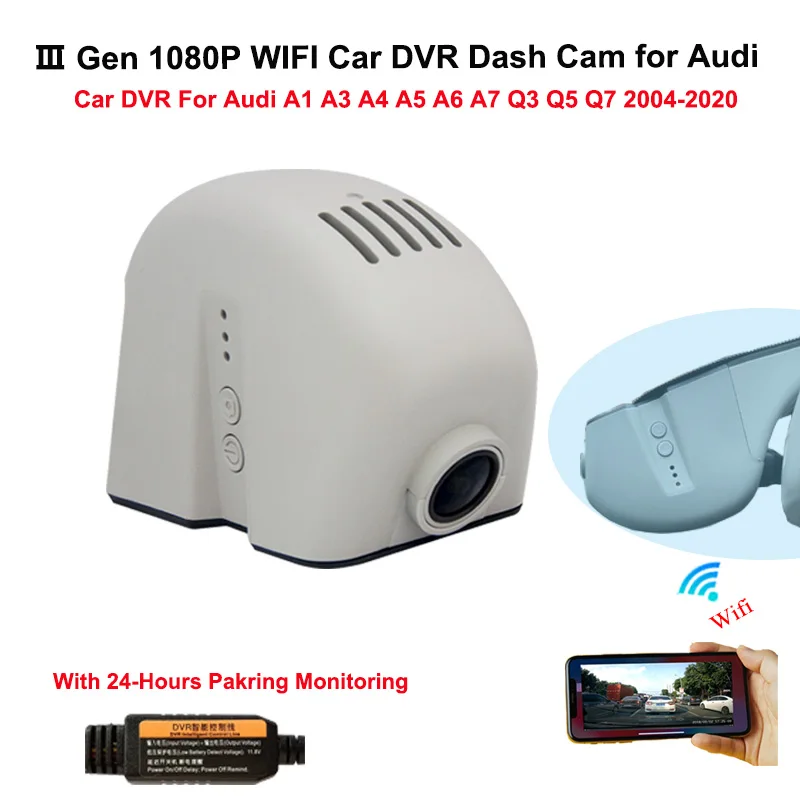 1080P Wifi Автомобильный Видеорегистратор Dash Cam Автомобильная Камера для Audi a1 a3 a4 a5 a6 a7 a8 q3 q5 q7 rs3 rs4 rs5 rs7 tt b5 b6 b7 b8 b9 8v c5 c6 c7 8p