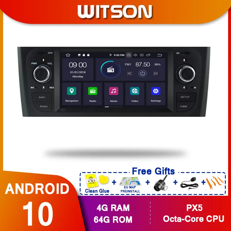 WITSON！ Android 10,0 Восьмиядерный автомобильный DVD-плеер PX5 для FIAT OLD PUNTO IPS ЭКРАН 4 ГБ ОПЕРАТИВНОЙ ПАМЯТИ 64 ГБ ROM АВТОМОБИЛЬНЫЙ GPS-НАВИГАТОР