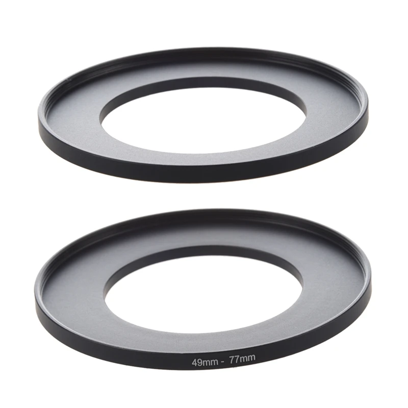 РОСТ-2 шт, черный фильтр для камеры, переходное кольцо для объектива, 1 шт, 49 мм-72 мм и 1 шт, 49 мм-77 мм