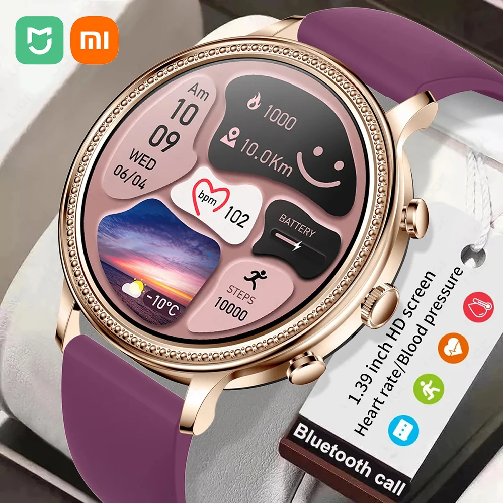 XIAOMI Mijia Роскошные женские умные часы с Bluetooth-соединением для звонков, женские часы для здоровья, пульсометр, спортивные умные часы