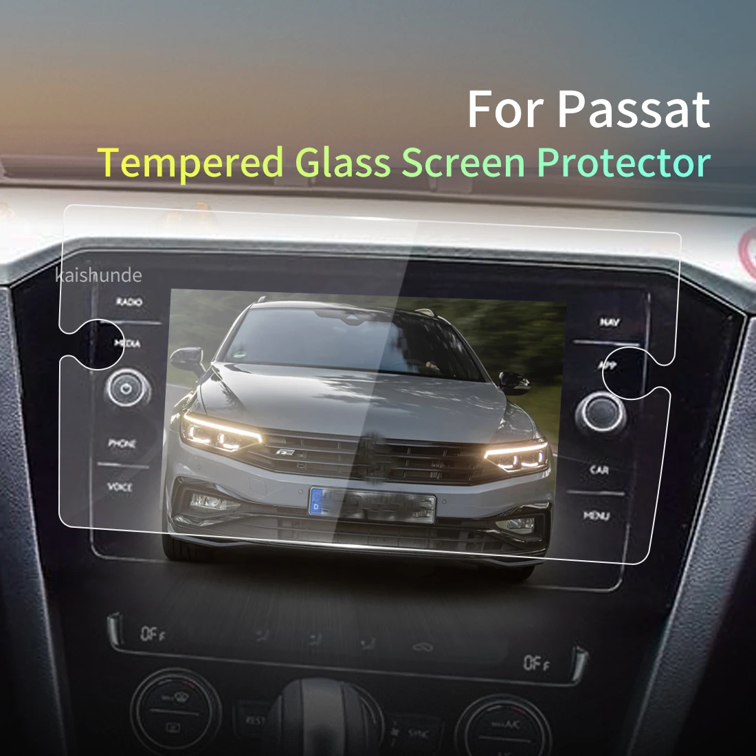Автомобильные наклейки Paster Protector для Carplay VW Passat 2023 Защитная пленка из закаленного стекла, дисплей, Навигация, Автомобильные Аксессуары