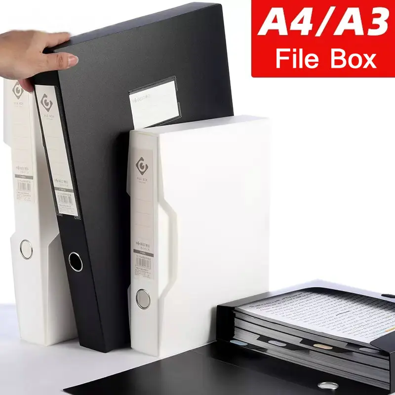 Новое обновление, Коробка для хранения бумаги формата А3 А4, Органайзер для файлов, коробка для хранения файлов, Пластиковый футляр для файлов, коробка для документов формата А3 А4