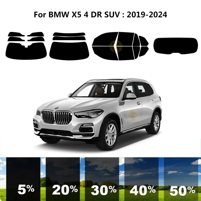 Предварительно нарезанная нанокерамика комплект для УФ-тонировки автомобильных окон Автомобильная оконная пленка для BMW X5 G05 4 DR SUV 2019-2024