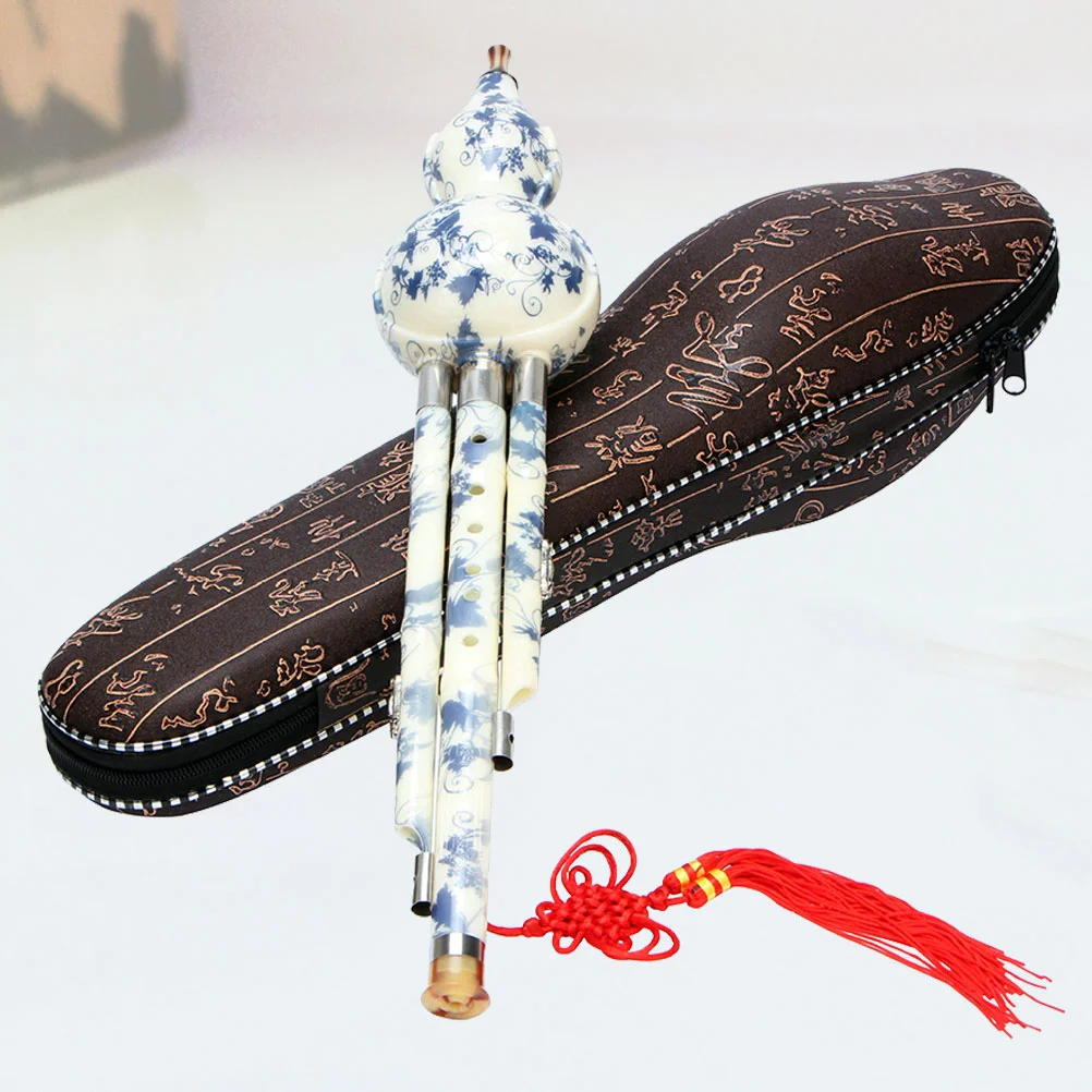 Музыкальные инструменты для взрослых Сине-белая фарфоровая тыква Шелковая Флейта для начинающих с тыквой Китайская традиционная кухня Aldult