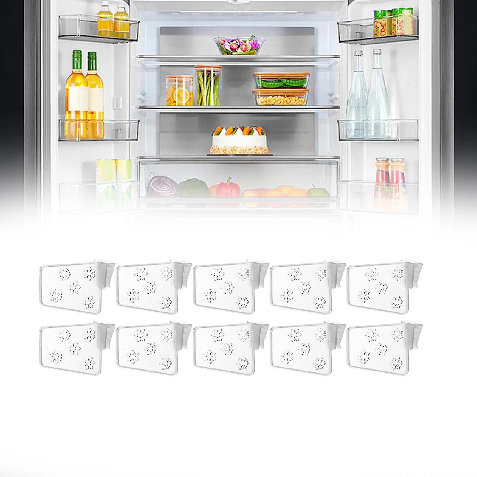 10 Штук Разделитель контейнера для хранения в холодильнике Органайзер для холодильника Перегородка для ящиков