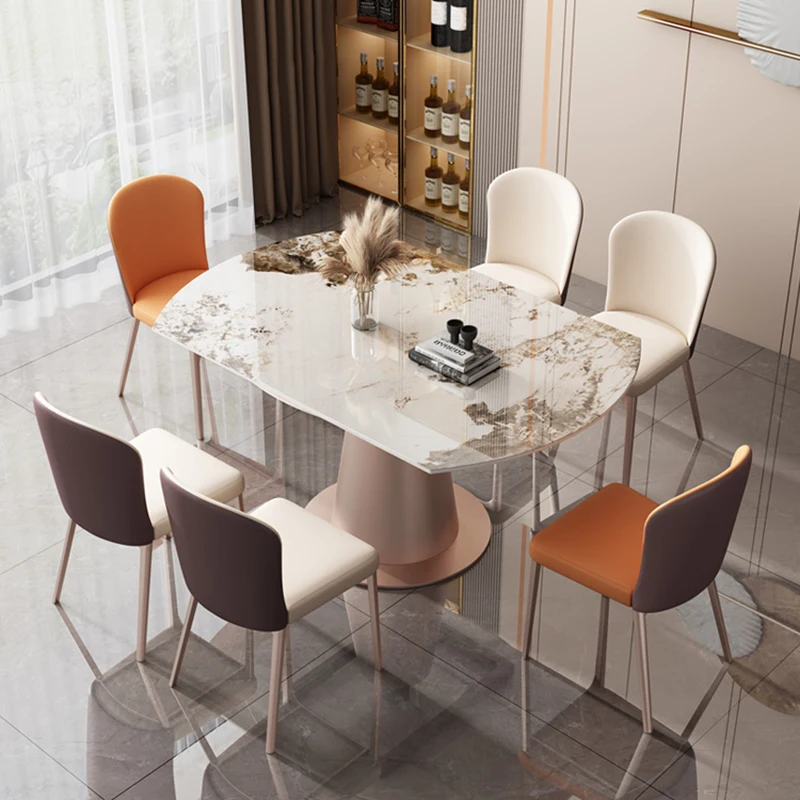 Обеденные столы для конференц-центра Складные современные роскошные белые кухонные столы Мобильная мебель для гостиной Mesas De Comedor