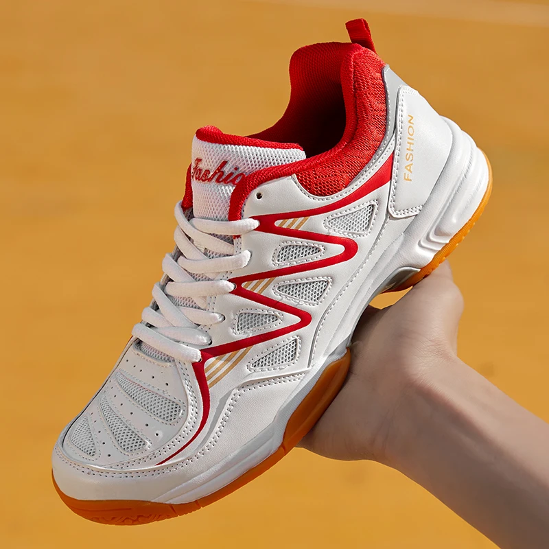 Дышащая мужская теннисная обувь для бадминтона, легкая мужская обувь большого размера 47 48, настольный теннис для мужчин, волейбольные кроссовки Q211
