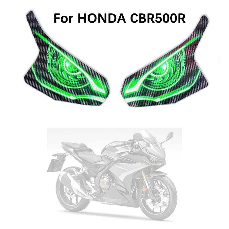 Для HONDA CBR500R CBR 500R CBR500 R 2016-2023 Мотоцикл 3D Передний Обтекатель Наклейки на фары Защитная Наклейка головного света