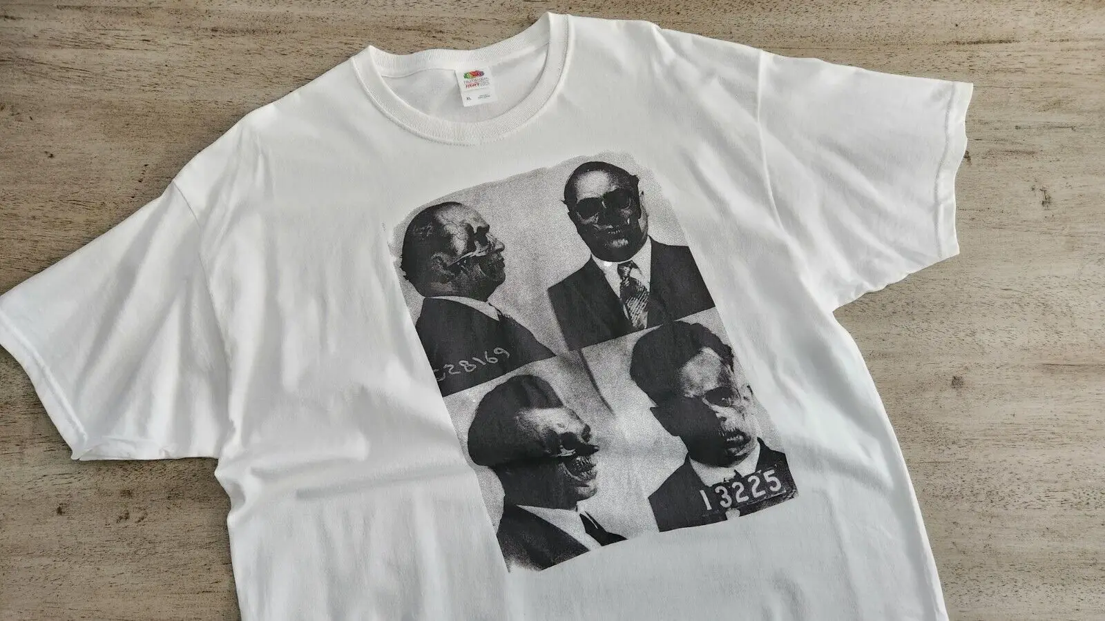 VTG Y2K Аль Капоне, Джон Диллинджер, фотография, рентгеновский снимок, футболка с портретом XL Mob Gangster