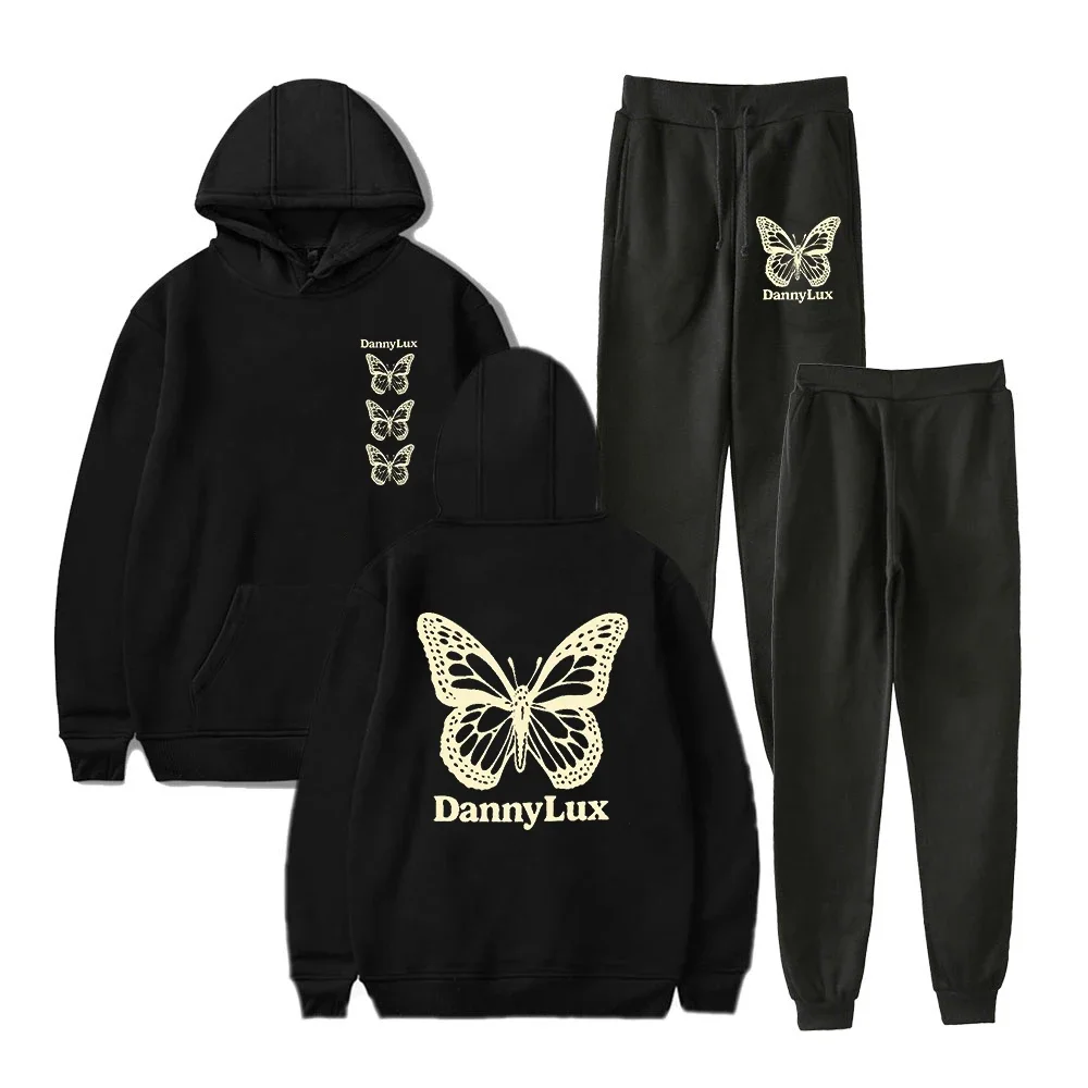 Повседневный спортивный костюм DannyLux Butterfly, мужские комплекты, толстовки и спортивные штаны, комплекты из двух предметов, толстовка с капюшоном, Спортивная одежда, костюм, уличная одежда