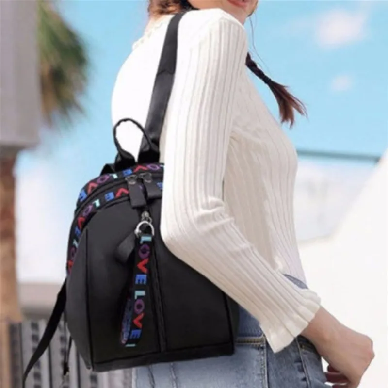 Женский противоугонный рюкзак из водонепроницаемой ткани, большая женская сумка через плечо большой емкости, простой стиль, повседневные путешествия