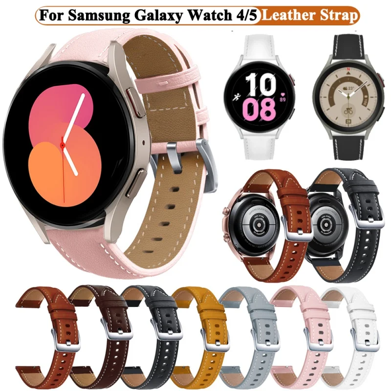 20 мм Сменные ремешки для умных часов Samsung Galaxy 5 Pro /4 44 40 мм Кожаные ремешки для часов Watch 4 Classic 46 42 мм Браслет