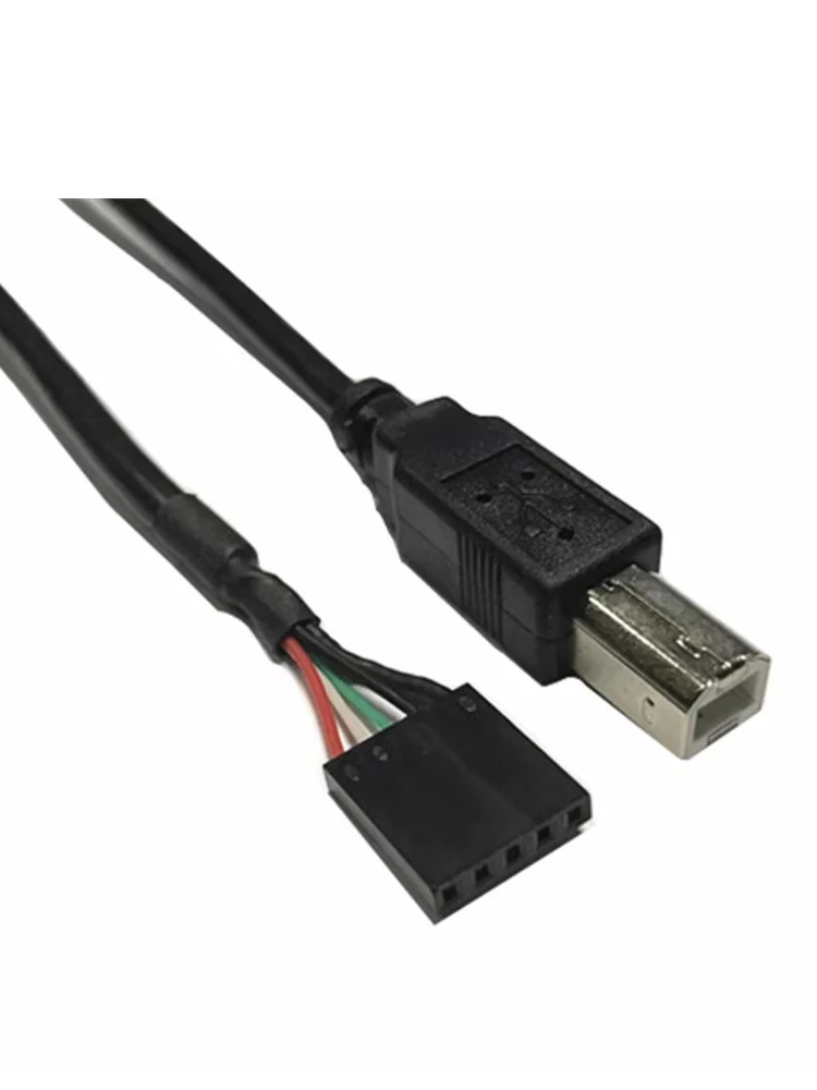 Полностью медная квадратная печатающая головка USB-B к кабелю преобразования данных с 5-контактным разъемом DuPont 2,54 шага