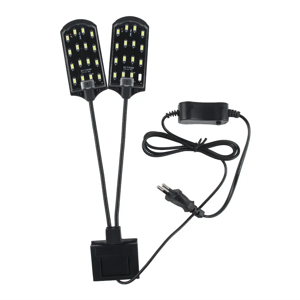 X7 EU Plug Dual Head Супер Яркая Светодиодная Лампа Для Водных Растений, Аквариумный Светильник, Растения Для Выращивания, Водонепроницаемая Лампа для Аквариума 220 В