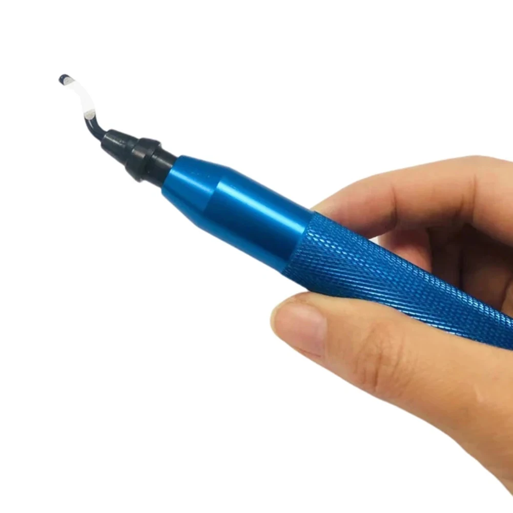 Режущий инструмент для снятия фаски с лезвия Для обработки алюминия Синяя ручка для снятия заусенцев RB3000 Вращается на 360 градусов