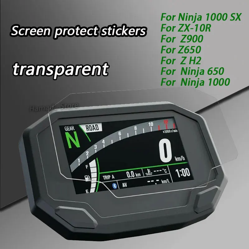 Прозрачный TPU Прозрачный Мотоцикл Защита Экрана Наклейки Наклейка Водонепроницаемый для KAWASAKI z900 z650 ZX-10R Z H2 ninja 1000 650