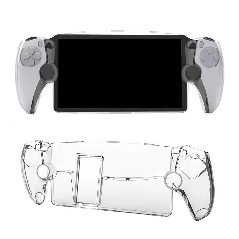 Для Playstation Portal Чехол с держателем Прозрачный чехол с полной защитой от падения Пылезащитный Удобный чехол для PlayStation
