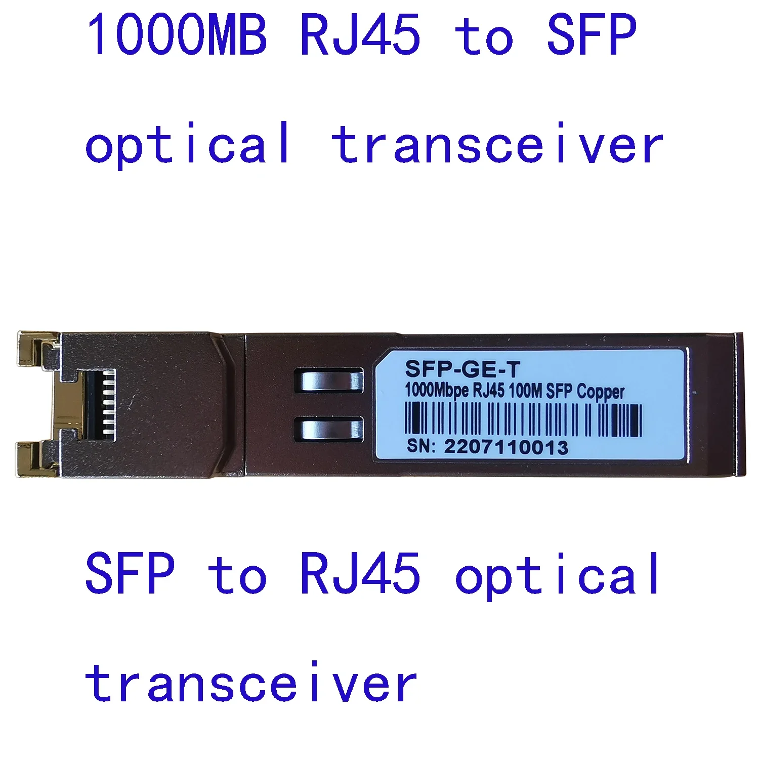 Оптический приемопередатчик 1000 МБ RJ45-SFP, оптический приемопередатчик SFP-RF45, SFP-GE-T