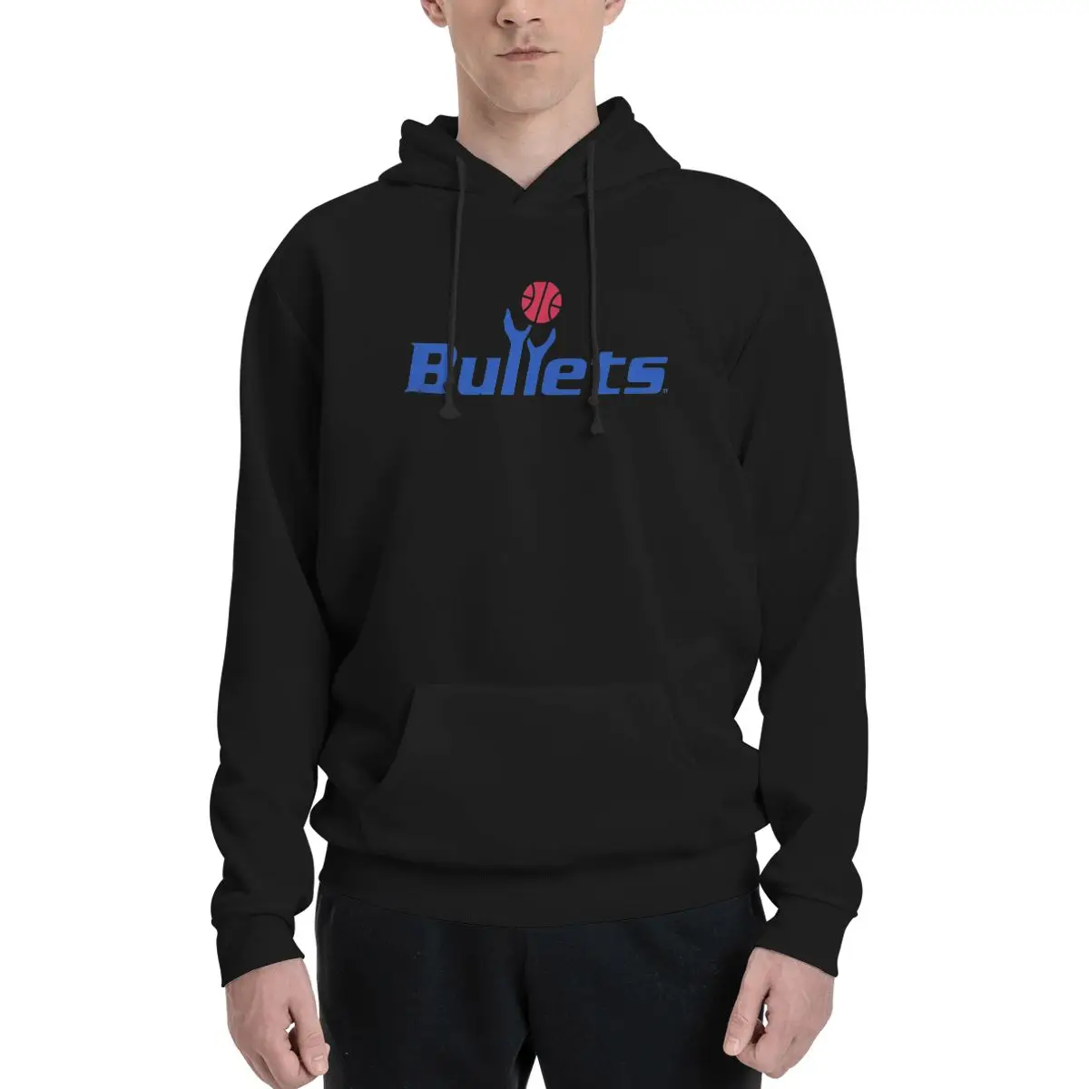 Washington Bullets Ретро Винтажная мужская толстовка с капюшоном из полиэстера Теплые Разные цвета Размеры