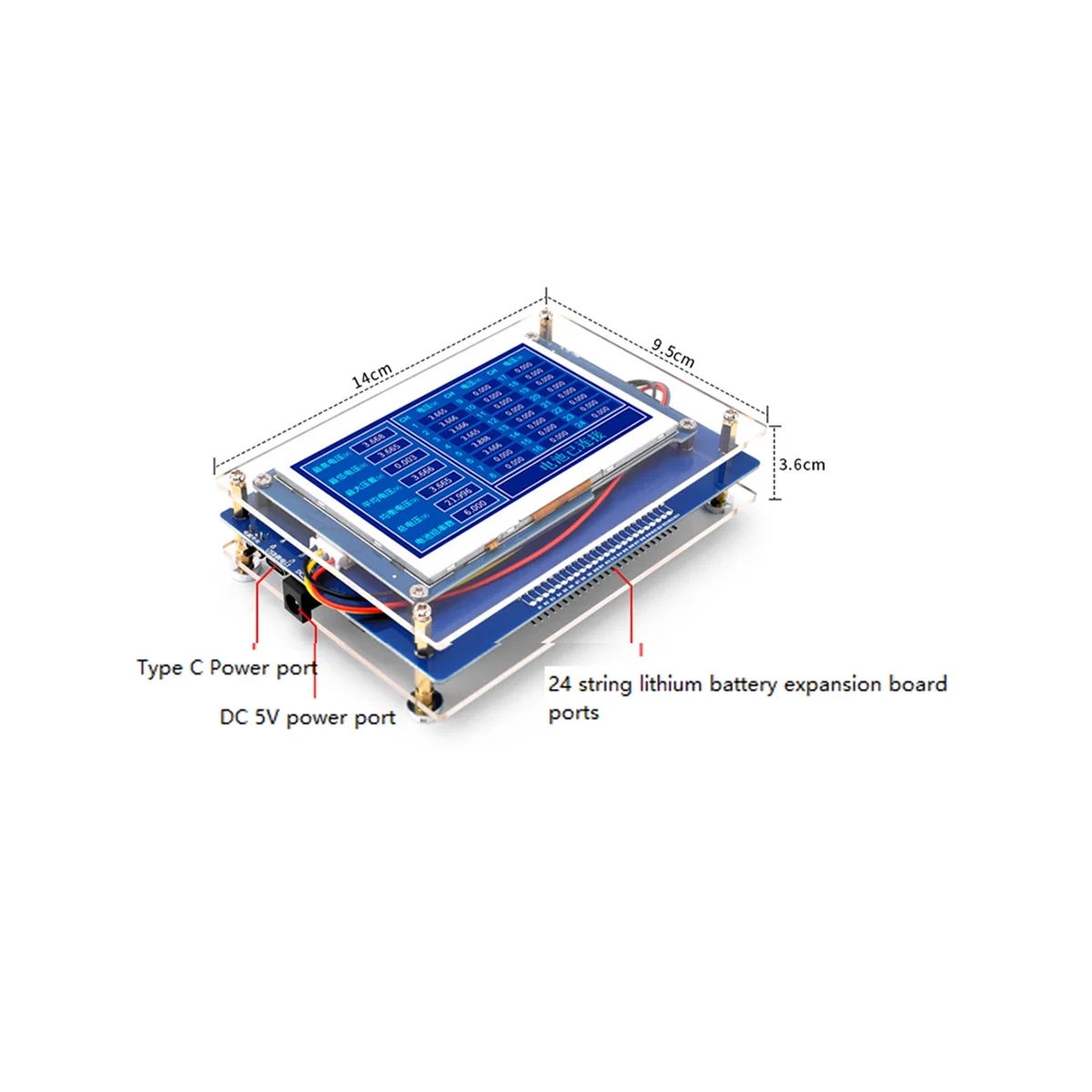 Блок литиевых батарей 1S-24S Серии Single Cell Measurement String Voltage Measuring Monitor Identify Tester Lifepo4