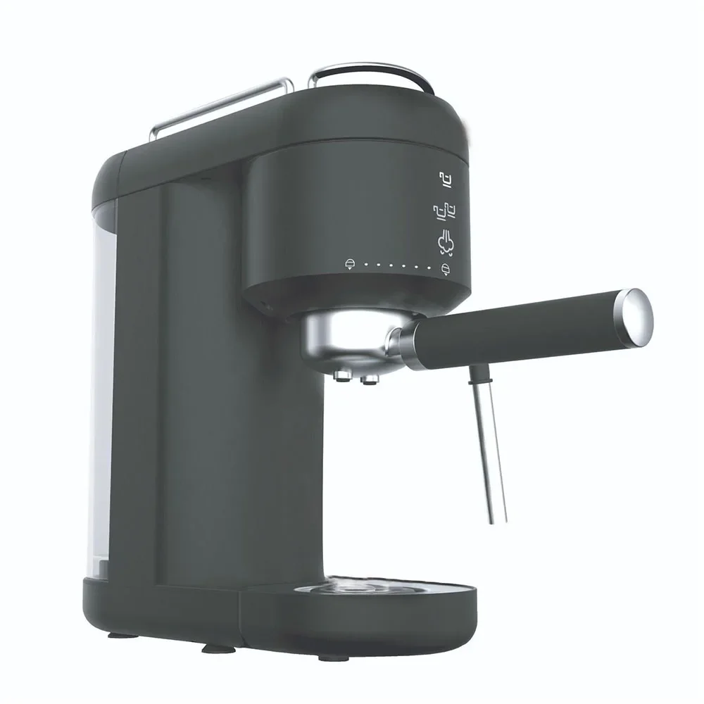 Эспрессо-машина Houselin, кофеварка для приготовления кофе и капучино с пенообразователем для молока, металл / нержавеющая сталь