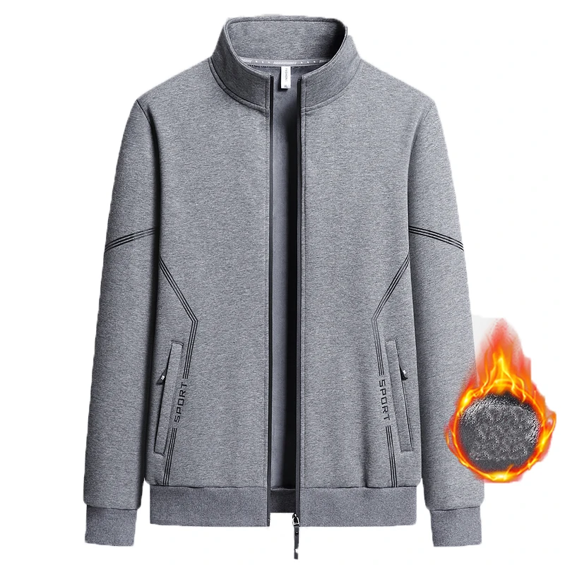 2023 Новая мужская осенне-зимняя флисовая теплая куртка с воротником-стойкой, мужская Ветрозащитная спортивная повседневная куртка на открытом воздухе, мужское пальто, Плюс размер 8XL