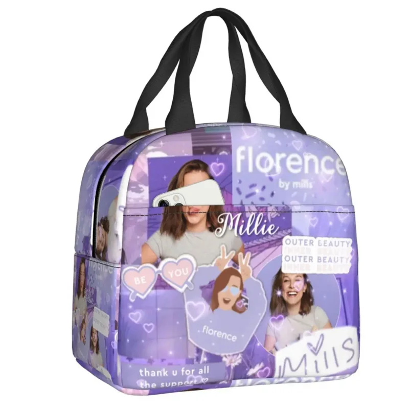 Florence By Mills Изолированная сумка для ланча, водонепроницаемый кулер, термобокс для бенто, для женщин, для детей, для учебы, для пикника, сумки для еды
