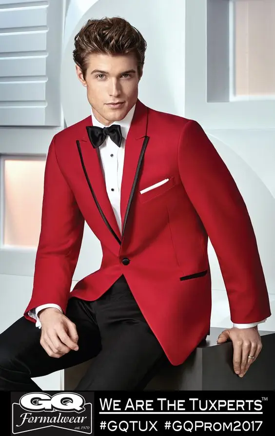 Модный Дизайн Последних Моделей Пальто И брюк Красный Жених Мужские Свадебные Костюмы Куртка Slim Fit Смокинг из 2 Частей На Заказ Блейзер Для Выпускного Вечера Terno Masculino