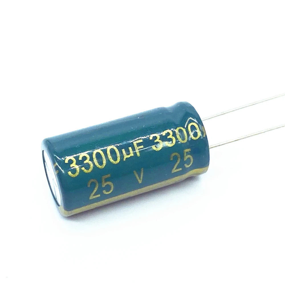 10 шт./лот 25V 3300 МКФ Низкий ESR высокочастотный алюминиевый электролитический конденсатор размер 13*25 3300UF25V 20%