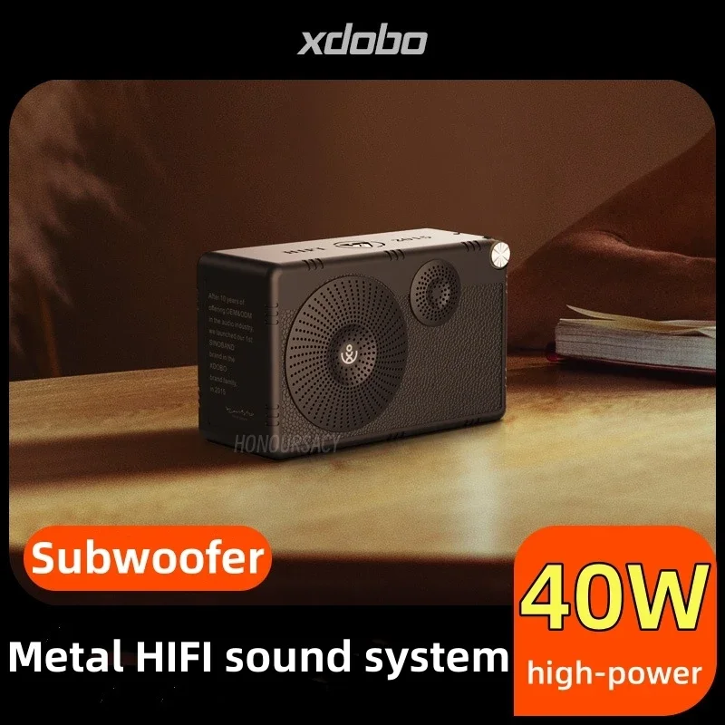 XDOBO HIFI 2015 40 Вт Портативный Bluetooth Динамик Сабвуфер Коробка Объемного Звучания Водонепроницаемый IPX5 Поддержка TF TWS Плеер Caixa De Som