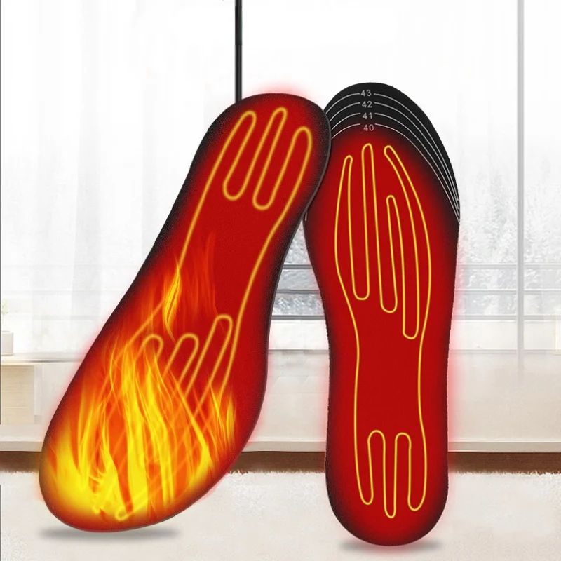 Стельки для обуви с USB-подогревом, стельки для обуви, мягкий моющийся коврик для ног, стельки с электрическим подогревом, моющийся теплый термос