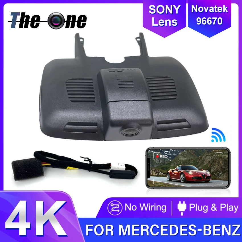 Автомобильный видеорегистратор 4K WiFi Dash Cam Камера Видеомагнитофон для Mercedes-Benz E Series E200 с откидным верхом Для Mb E200 с откидным верхом 2019 2018