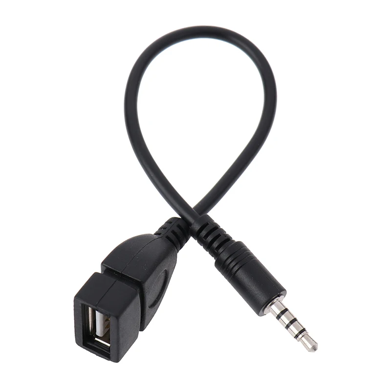 1шт 3,5 мм Черный Автомобильный Аудиокабель AUX К USB Аудиокабель Автомобильная Электроника Для Воспроизведения Музыки Автомобильный Аудиокабель USB Конвертер Наушников