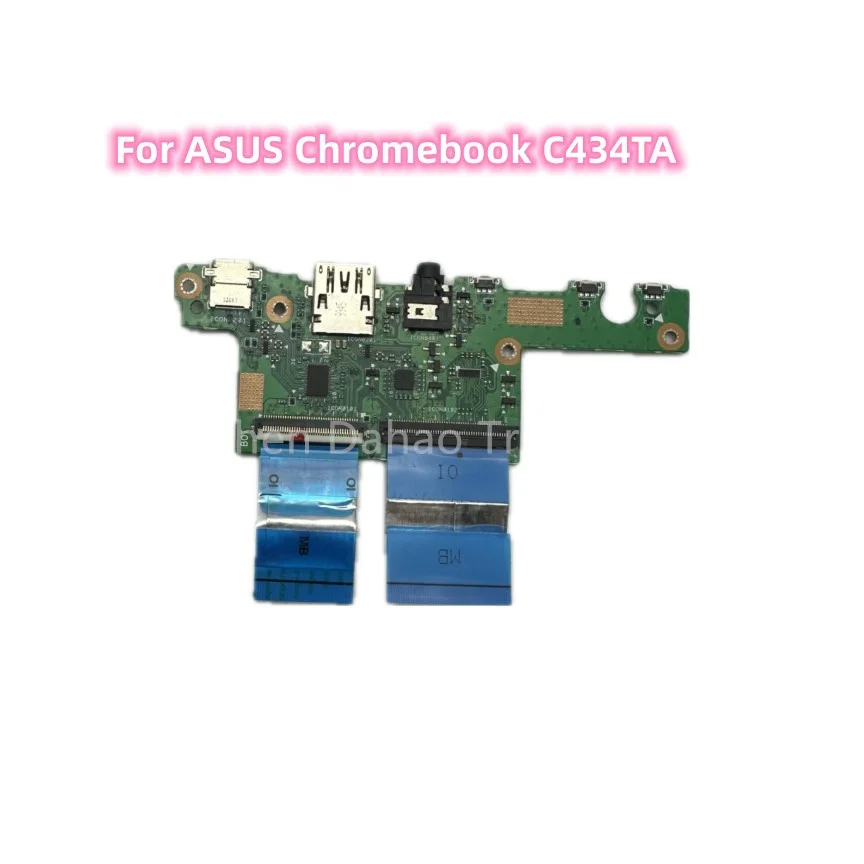 Для ASUS Chromebook C434TA плата USB TYPE-C Плата для зарядки аудиогарнитуры Плата кнопки питания с кабелем