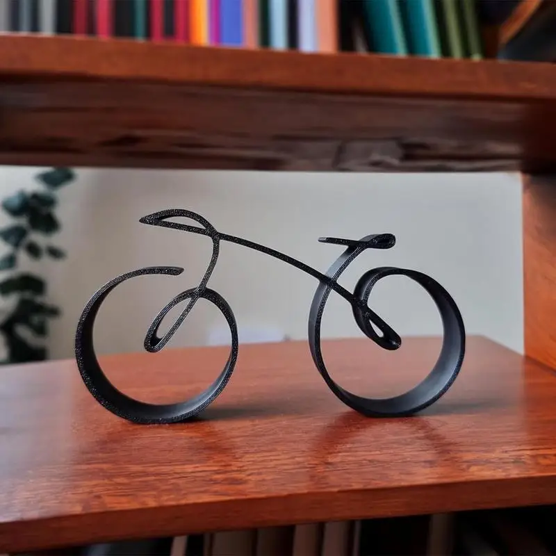 Минималистичная велосипедная скульптура в стиле каркасного искусства Декор рабочего стола Металлические велосипедные украшения Минималистичное украшение велосипедной скульптуры