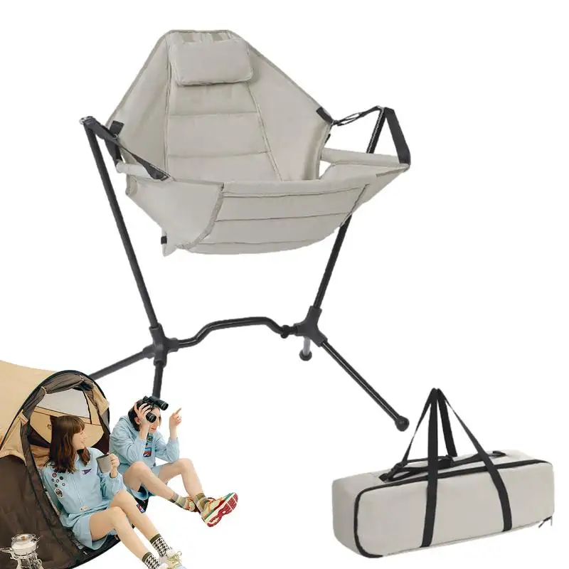 Кресла-гамаки-качалки Складной шезлонг с высокой спинкой, Регулируемое и складное кресло-гамак на открытом воздухе, мягкое кресло-качалка
