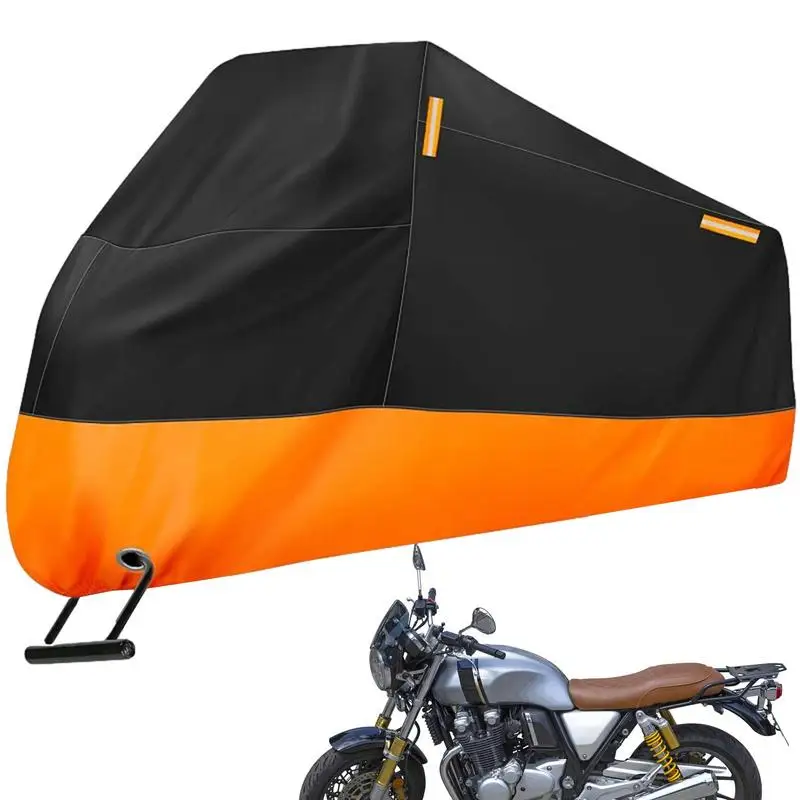Чехол для мотоцикла Touring, Ветрозащитные чехлы для мотоциклов, Водонепроницаемое хранение на открытом воздухе со светоотражающими полосками, защитный дождевик